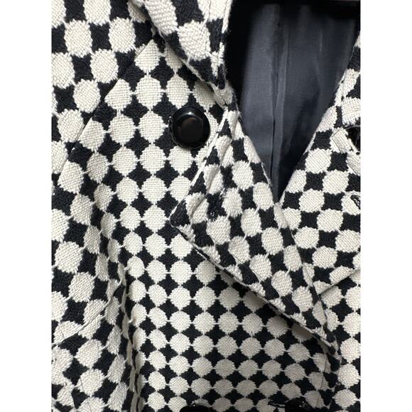 Sharagano Wool Blend Belted Peacoat Jacket Size 12 Structured Office Old Money - Picture 5 of 12